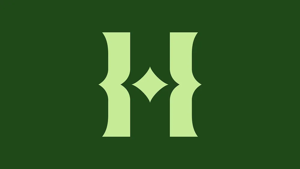 The Huntington logo by Base Design